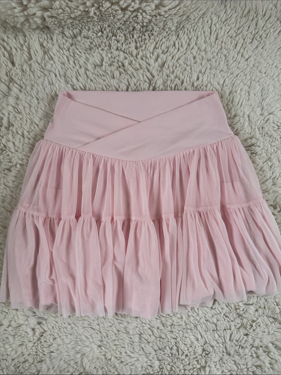 Blogilates Other - Women's Light Pink Tiered Skater Skirt with Crossover Waist
